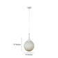 White Metal Hanging Light - 10-INCH-DOOM-MF - Included Bulb
