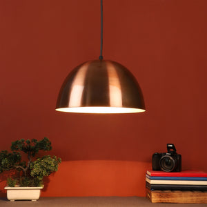 Copper Metal Hanging Light - 10-INCH-GANJA-HL-COP-GD