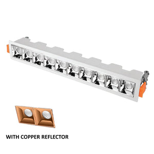 10 Led Linear Copper Reflector Linea 30 Linear Laser Spot Light 24w ALLN24S