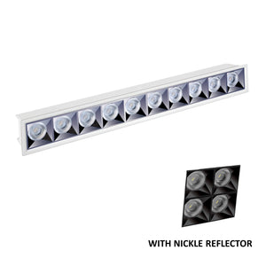 10 Led Linear Chrome Reflector Magic Led Linear Laser Spot Light 40w ALMG40S
