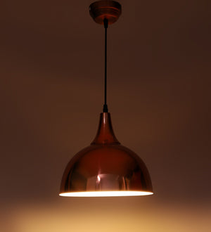 Golden  Metal  Hanging Light -10inch -Shade Copper - Included Bulb