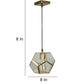 Antique Brass Brass Hanging Light -1001-1LP-Brass - Included Bulbs