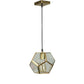 Antique Brass Brass Hanging Light -1001-1LP-Brass - Included Bulbs