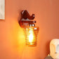 Shyrix Red Wood Wall Light  | E27 holder | Included Bulb | Eliante by Jainsons Lights