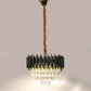 1015-400Mm Eliante Black And Gold Crystal Chandeliers  - Inbuilt Led Color Cw + Ww + Nw