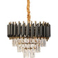 1015-400Mm Eliante Black And Gold Crystal Chandeliers  - Inbuilt Led Color Cw + Ww + Nw