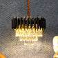 1015-400Mm Eliante Black And Gold Crystal Chandeliers  - Inbuilt Led Color Cw + Ww + Nw