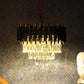 1015-400Mm Eliante Black And Gold Crystal Chandeliers  - Inbuilt Led Color Cw + Ww + Nw