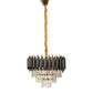 1015-400Mm Eliante Black And Gold Crystal Chandeliers  - Inbuilt Led Color Cw + Ww + Nw