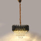 1015-400Mm Eliante Black And Gold Crystal Chandeliers  - Inbuilt Led Color Cw + Ww + Nw