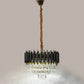 1015-400Mm Eliante Black And Gold Crystal Chandeliers  - Inbuilt Led Color Cw + Ww + Nw