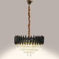 1015-500Mm Eliante Black And Gold Crystal Chandeliers  - Inbuilt Led Color Cw + Ww + Nw