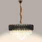 1015-600Mm Eliante Black And Gold Crystal Chandeliers  - Inbuilt Led Color Cw + Ww + Nw