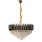 1015-600Mm Eliante Black And Gold Crystal Chandeliers  - Inbuilt Led Color Cw + Ww + Nw