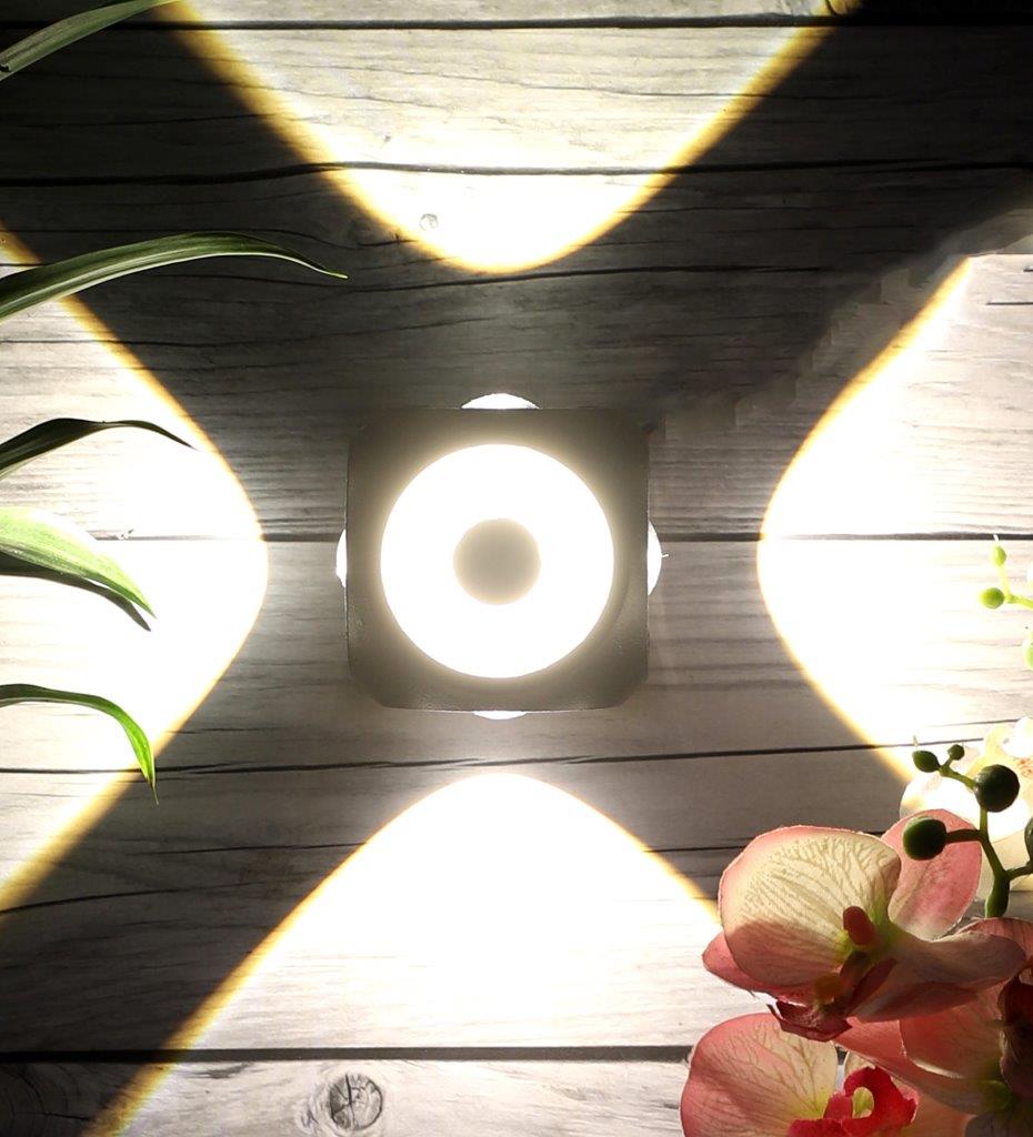 ELIANTE Black Aluminium Outdoor Wall Light - 1018- 4WAY
