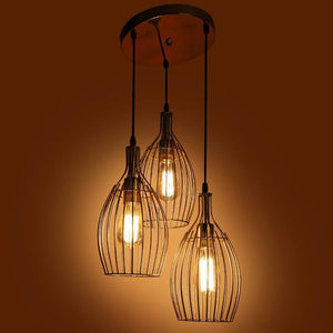 Eliante Lueur Gold Iron Hanging Light - E27 holder - without Bulb - 1019-3LP