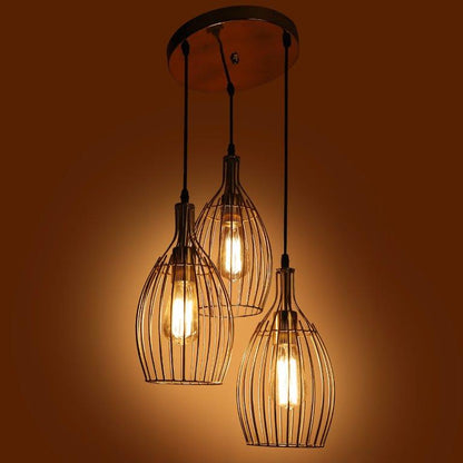 Eliante Lueur Gold Iron Hanging Light - E27 holder - without Bulb - 1019-3LP