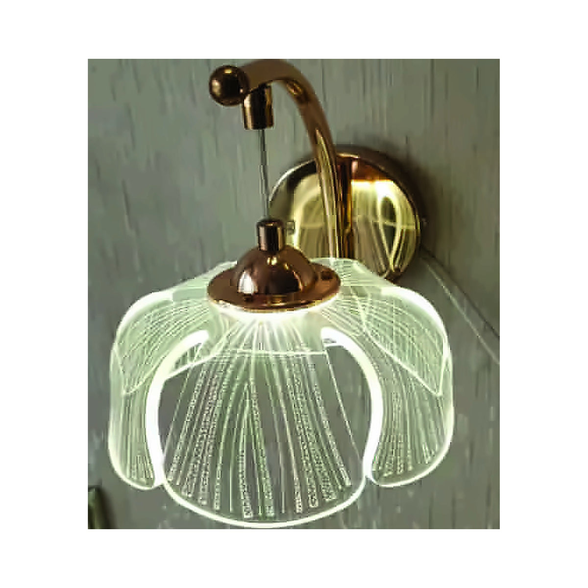 Eliante Flower LED Wall Light – Clear Acrylic, Metal