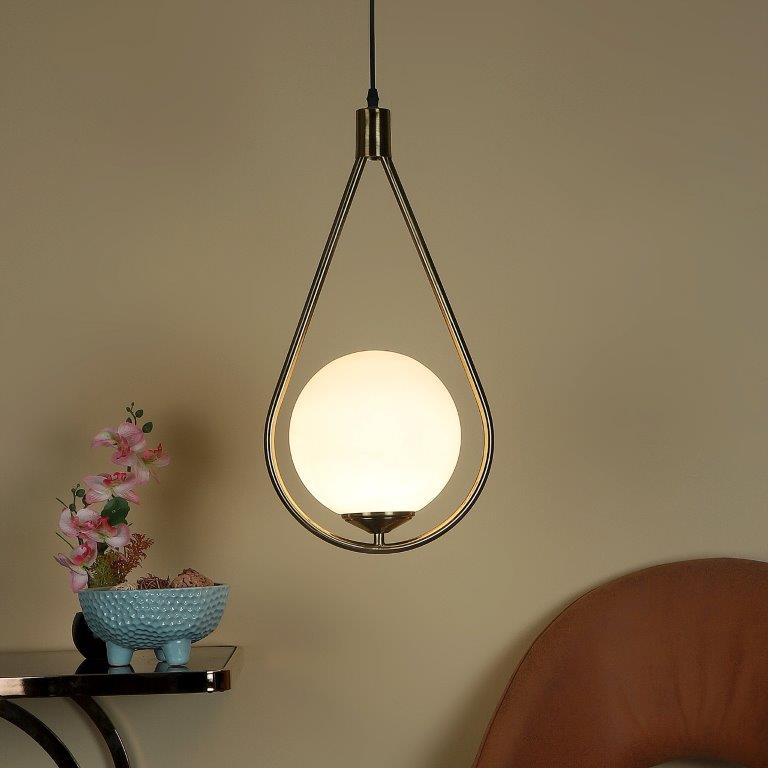 ELIANTE Gold Iron Hanging Lights- 1024-1LP-HL-8inch - without bulb