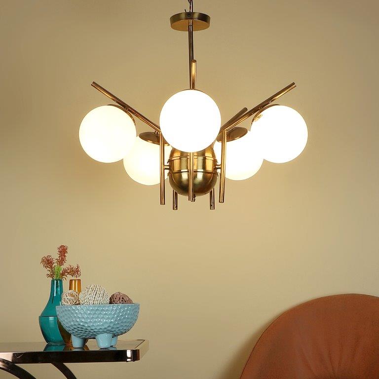 ELIANTE Gold Iron Chandeliers- 1027-5LP - without bulb