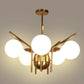 ELIANTE Gold Iron Chandeliers- 1027-5LP - without bulb