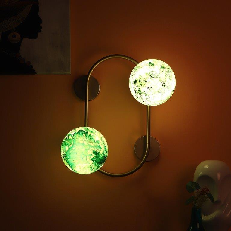 Eliante Dedalo Gold Iron Wall Light - E27 holder - without Bulb - 1028-2W