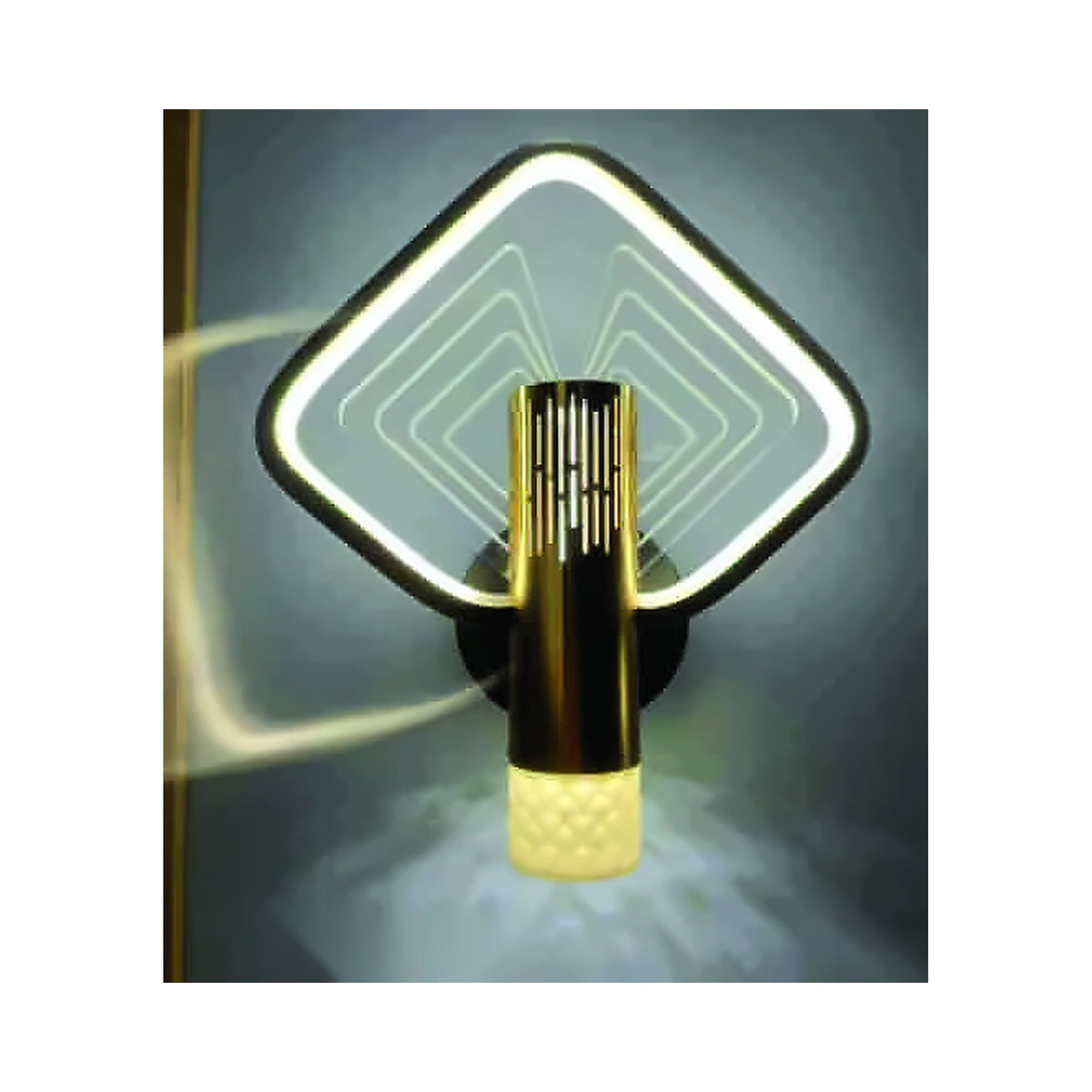Eliante Diamond LED Wall Light – Frosted & Clear Acrylic, Metal