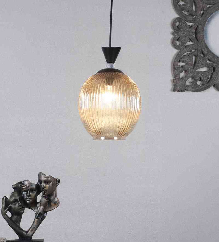 Lustara Black Iron Hanging Light  | E27 holder | Included Bulb | Eliante by Jainsons Lights