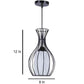 Illunix Black Iron Hanging Light  | E27 holder | without Bulb | 10427-1LP | Included Bulb | Eliante by Jainsons Lights