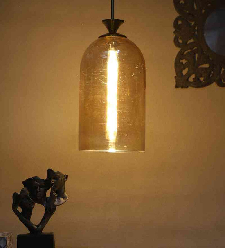 Lazionix Gold Iron Hanging Light  | E27 holder | Included Bulb | Eliante by Jainsons Lights