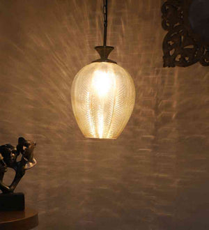 Rayvora Gold Iron Hanging Light  | E27 holder | Included Bulb | Eliante by Jainsons Lights