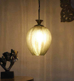 Florizon Gold Iron Hanging Light  | E27 holder | Included Bulb | Eliante by Jainsons Lights