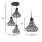 LuxoraX Black Iron Hanging Light  | E27 holder | Included Bulb | Eliante by Jainsons Lights