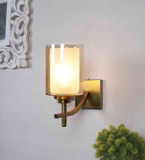 Xyzen Gold Iron Wall Light  | E27 holder | Included Bulb | Eliante by Jainsons Lights