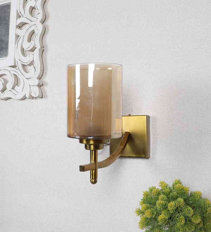 Xyzen Gold Iron Wall Light  | E27 holder | Included Bulb | Eliante by Jainsons Lights