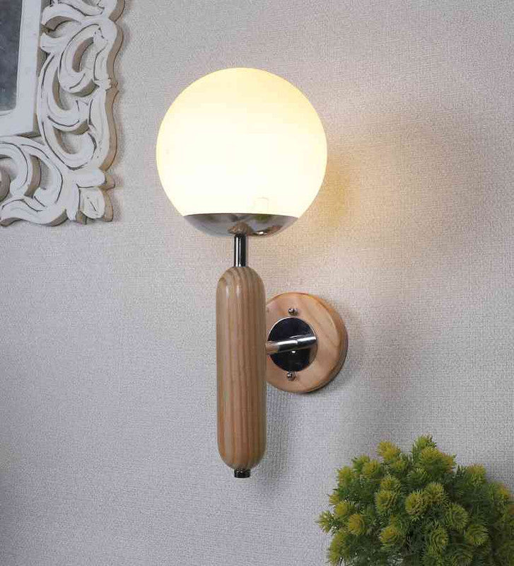Lustrixis Wooden Wood Wall Light  | E27 holder | Included Bulb | Eliante by Jainsons Lights