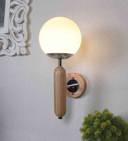 Lustrixis Wooden Wood Wall Light  | E27 holder | Included Bulb | Eliante by Jainsons Lights