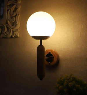 Lustrixis Wooden Wood Wall Light  | E27 holder | Included Bulb | Eliante by Jainsons Lights