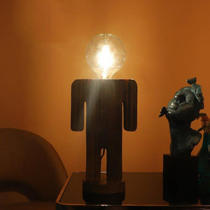 Eliante Hombre Natural Wood Wood table lamp - E27 holder - without Bulb - 1045-TL