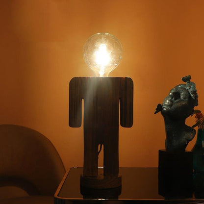 Eliante Hombre Natural Wood Wood table lamp - E27 holder - without Bulb - 1045-TL