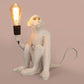 Eliante Morbo White fiber table lamp - E27 holder - without Bulb - 1045-TL-Monkey-Wh