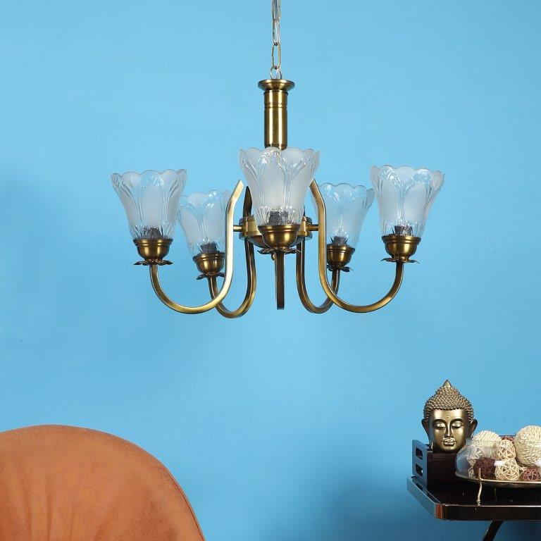Eliante Anoranza Gold Iron chandlier - E27 holder - without Bulb - 1047-5LP