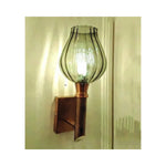 Eliante Ribbed Glass Wall Light – Smoked, Metal