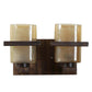 ELIANTE Brown Wood Wall Light- 1058-2W - without bulb