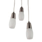 Silver Metal Hanging Light - 1071-3LP - Included Bulb
