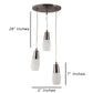 Silver Metal Hanging Light - 1071-3LP - Included Bulb