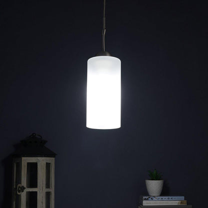 Silver Metal Hanging Light - 1072-HL-1LP - Included Bulb