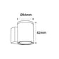 10881-1 round - 1xGU-10 Narrow Beam Outdoor wall Lights