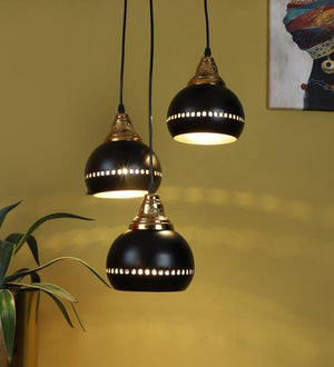 Eliante Marine Black And Gold Iron Hanging Light 1121-3LP