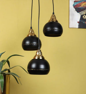 Eliante Marine Black And Gold Iron Hanging Light 1121-3LP